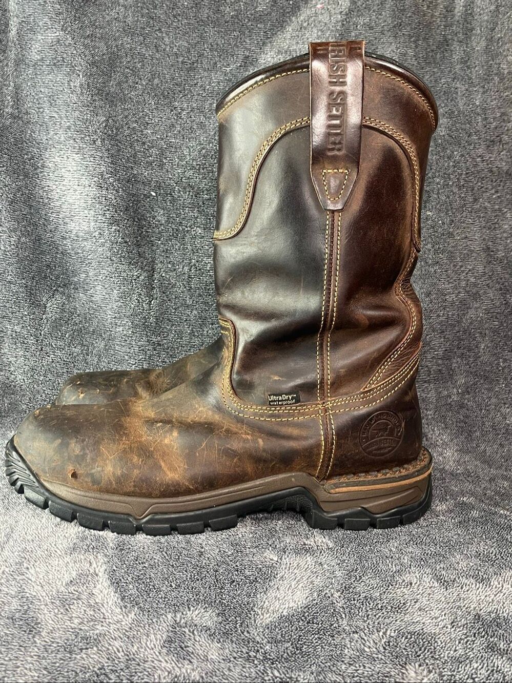 Irish Setter Two Harbors 11" Pull-On Steel Toe Work Boots #83906 Men's 10 E2 Wid